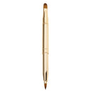 Multi-purpose Makeup Brush 2 in 1 Retractable Lip Brush Eyeshadow Brush Concealing Brush (Gold)
