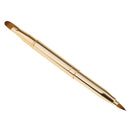 Multi-purpose Makeup Brush 2 in 1 Retractable Lip Brush Eyeshadow Brush Concealing Brush (Gold)
