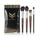 4 Pieces Makeup Brushes Set for Face Lip Eye Foundation Powder Cream Blush Bronzer Comestic