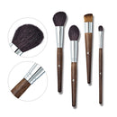 4 Pieces Makeup Brushes Set for Face Lip Eye Foundation Powder Cream Blush Bronzer Comestic