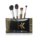 4 Pieces Makeup Brushes Set for Face Lip Eye Foundation Powder Cream Blush Bronzer Comestic
