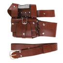 Professional Salon Leather Scissor Bag Hairdressing Pouch Barber Combs Clips Tools Holster Pouch Wasit Pack (Brown)