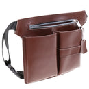 Stylish Fashionable Lightweight Soft Durable Leather Barber Waist Bag Holster Scissors Holder Pouch Brown
