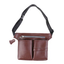 Stylish Fashionable Lightweight Soft Durable Leather Barber Waist Bag Holster Scissors Holder Pouch Brown