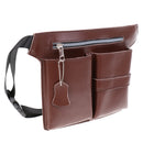 Stylish Fashionable Lightweight Soft Durable Leather Barber Waist Bag Holster Scissors Holder Pouch Brown