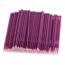 100 Pieces Disposable Eyelash Extension Micro Brushes Applicators Mascara Purple
