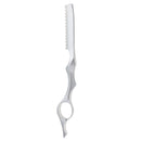 Straight Barber Hairdressing Hair Cutting Thinning Trimming Salon Razor Safety Shaving Shaping Stylist Tool Silver