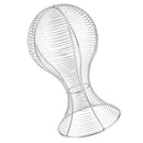 Durable Long Use Metal Hat Cap Helmet Rack Hair Wig Holder Storage Display Stand for Home Shop Use Silver White