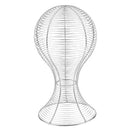 Durable Long Use Metal Hat Cap Helmet Rack Hair Wig Holder Storage Display Stand for Home Shop Use Silver White