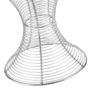 Durable Long Use Metal Hat Cap Helmet Rack Hair Wig Holder Storage Display Stand for Home Shop Use Silver White