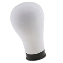 Mannequin Model Cork Head Canvas Block Head Wig Cap Making Display White 21"
