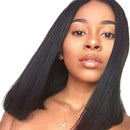 Long Natural Silky Straight Black Heat Resistant Synthetic Hair Lace Front Full Wigs Party Daily Cosplay for Ladies Women