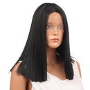 Long Natural Silky Straight Black Heat Resistant Synthetic Hair Lace Front Full Wigs Party Daily Cosplay for Ladies Women