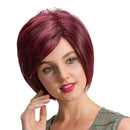 12" Wine Red Women Short Layered Coloured Synthetic Hair Wigs With Cap for Fashion Party Cosplay Costume Daily Wear