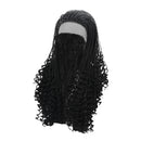 Stylish Micro Braids to Wavy Synthetic Wig Heat Resistant Fiber Hair Tied Braided Lace Front Wigs for Black Women 24