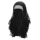 Stylish Micro Braids to Wavy Synthetic Wig Heat Resistant Fiber Hair Tied Braided Lace Front Wigs for Black Women 24