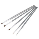 5 Pieces Metal Professional Nail Art Brushes Pens Set UV Gel Acrylic Tips Liner Painting Drawing Dotting Detailing Tools Kit Supply