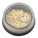 1 Box Nail Art Decoration Punk Stud Gear Wheel Parts Shiny Gold Metal Slices For UV Gel Manicure