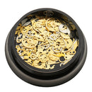 1 Box Nail Art Decoration Punk Stud Gear Wheel Parts Shiny Gold Metal Slices For UV Gel Manicure