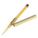 5PCS/SET Professional Flat Nail Art Brushes Cosmetic Tool Manicure Pedicure Supplies Salon Home Equipment Gold 6.7Inch