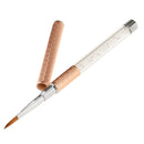5PCS/SET Professional Flat Nail Art Brushes Cosmetic Tool Manicure Pedicure Supplies Salon Home Equipment Rose Gold 6.7Inch