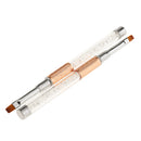 5PCS/SET Professional Flat Nail Art Brushes Cosmetic Tool Manicure Pedicure Supplies Salon Home Equipment Rose Gold 6.7Inch