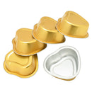 10 Pieces Gold Heart-Shaped Aluminum Foil Melting Hair Remove Wax Small Bowl