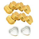 10 Pieces Gold Heart-Shaped Aluminum Foil Melting Hair Remove Wax Small Bowl
