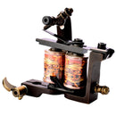 Professional Handmade Dual Coil Tattoo Machine 10 Wrap Brass Frame for Liner& Shader+Black Grip