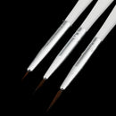 Set of 3 White UV Gel Liner Brush Drawing Painting Striping Flower Manicure Nail Art Pen DIY Design
