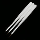 Set of 3 White UV Gel Liner Brush Drawing Painting Striping Flower Manicure Nail Art Pen DIY Design