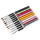 10pcs Colorful Nail Art Tips Design Nylon Brush Pen Set UV Gel Polish Dotting Painting Tool Kits