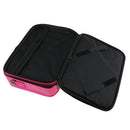 Fashionable Zippered Design Makeup Cosmetic Tool Brushes Storage Holder Organizer Case Bag Women Girls Beauty Supplies Rose Red