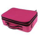 Fashionable Zippered Design Makeup Cosmetic Tool Brushes Storage Holder Organizer Case Bag Women Girls Beauty Supplies Rose Red