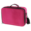 Fashionable Zippered Design Makeup Cosmetic Tool Brushes Storage Holder Organizer Case Bag Women Girls Beauty Supplies Rose Red