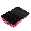 Fashionable Zippered Design Makeup Cosmetic Tool Brushes Storage Holder Organizer Case Bag Women Girls Beauty Supplies Rose Red
