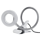 Salon Adjustable USB White LED Light Hollow Flexible Light With Clamp Holder For Eyebrow Tattoo Manicure Microblading Nail Art