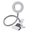 Salon Adjustable USB White LED Light Hollow Flexible Light With Clamp Holder For Eyebrow Tattoo Manicure Microblading Nail Art