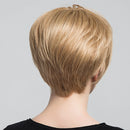 HEAT RESISTANT Gold Women 12" Short Layered Coloured 100 % Human Hair Wigs with Cap for Cosplay Costume Party or Daily Wear