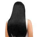 Black 24" Fashion Women Long Straight Synthetic Hair Wigs With Cap for Cosplay Costume Party or Daily Wear