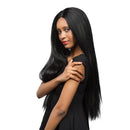 Black Fashion Women 28" Long Straight Synthetic Hair Wigs With Cap for Fashion Costume Party Cosplay Daily Wear
