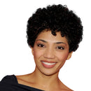 11inch Short Kinky Curly Wigs 100% Human Hair Wig Natural Looking Short Afro Kinky Curly Wigs for Black Women (Black)