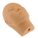 Professional Closed Eyes Soft Silicone Massage Eyelash Makeup Practice Training Mannequin Head Cosmetology Manikin Doll 10 inches