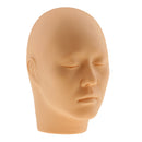 Professional Closed Eyes Soft Silicone Massage Eyelash Makeup Practice Training Mannequin Head Cosmetology Manikin Doll 10 inches