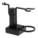 High Quality Bathroom Barber Men Metal Shaving Rack Stand Set - Shave Brush Holder Shelf + Soap Mug Cup Bowl Black