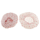 10pcs Women Fashion Waterproof Reusable Elastic Shower Caps Bathing Hair Washing Hats Bathroom Accessories