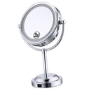 6'' LED Light Double Sided Beauty Makeup Cosmetic Stand Mirror 3x Magnifying
