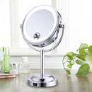 6'' LED Light Double Sided Beauty Makeup Cosmetic Stand Mirror 3x Magnifying