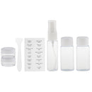 Lot of 6 Travel Empty Plastic Clear Spray Refillable Bottles for Cream Perfum Bottle Comeatic Powder Cases