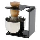 4 In 1 Men's Barber Shaving Travel Kit Straight Shave Brush Stand Bowl Shaving Soap Set